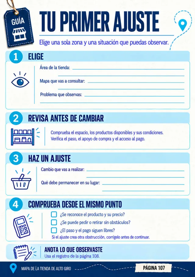 Página 107 del PDF: hoja Tu primer ajuste